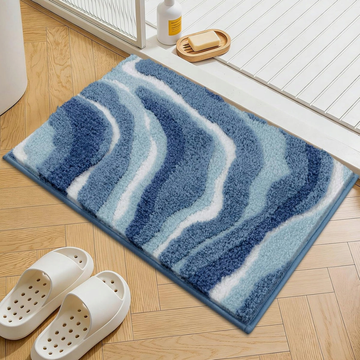 BATHROOM RUG 80X120CM SOFT THICK ABSORBENT FLUFFY NON-SLIP
