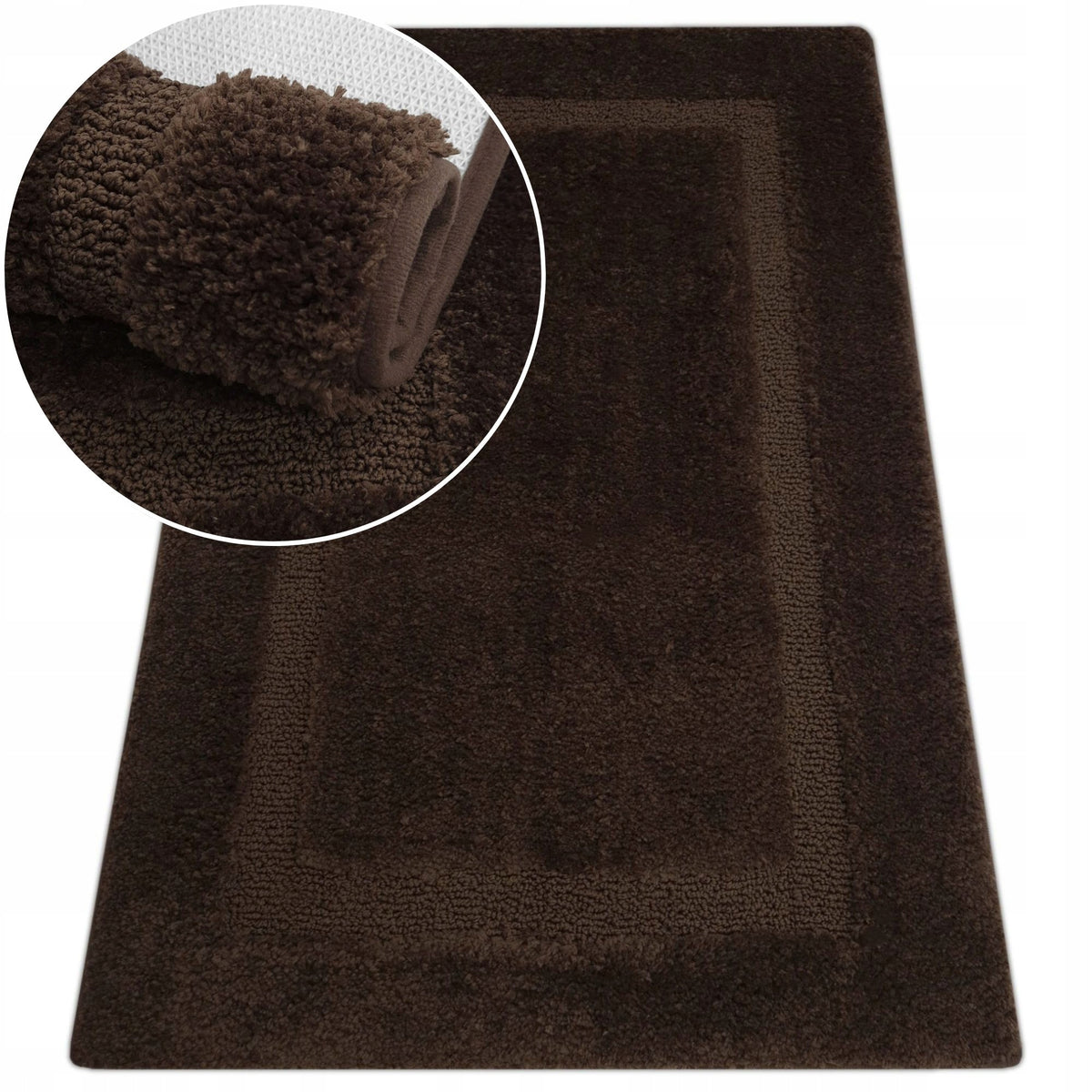 BATHROOM RUG BROWN 50x80 RUBBERIZED SOFT FOR BATHROOM BROWN