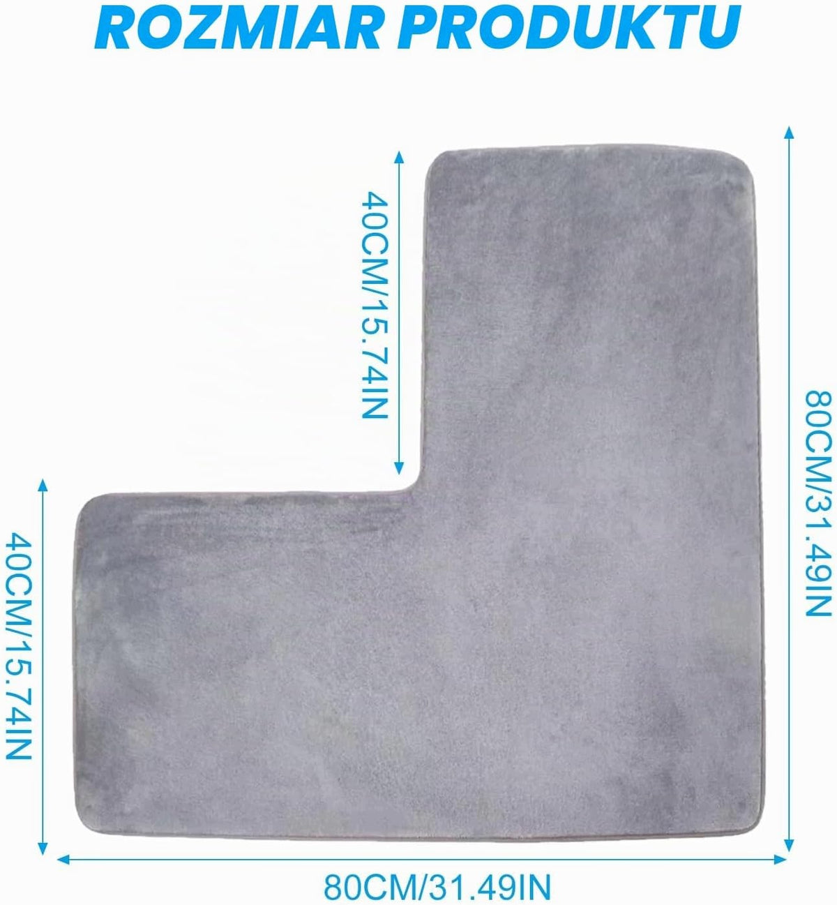BATHROOM RUG CORNER PUSH L NON-SLIP CORAL SOFT ABSORBENT Product width 1 cm
