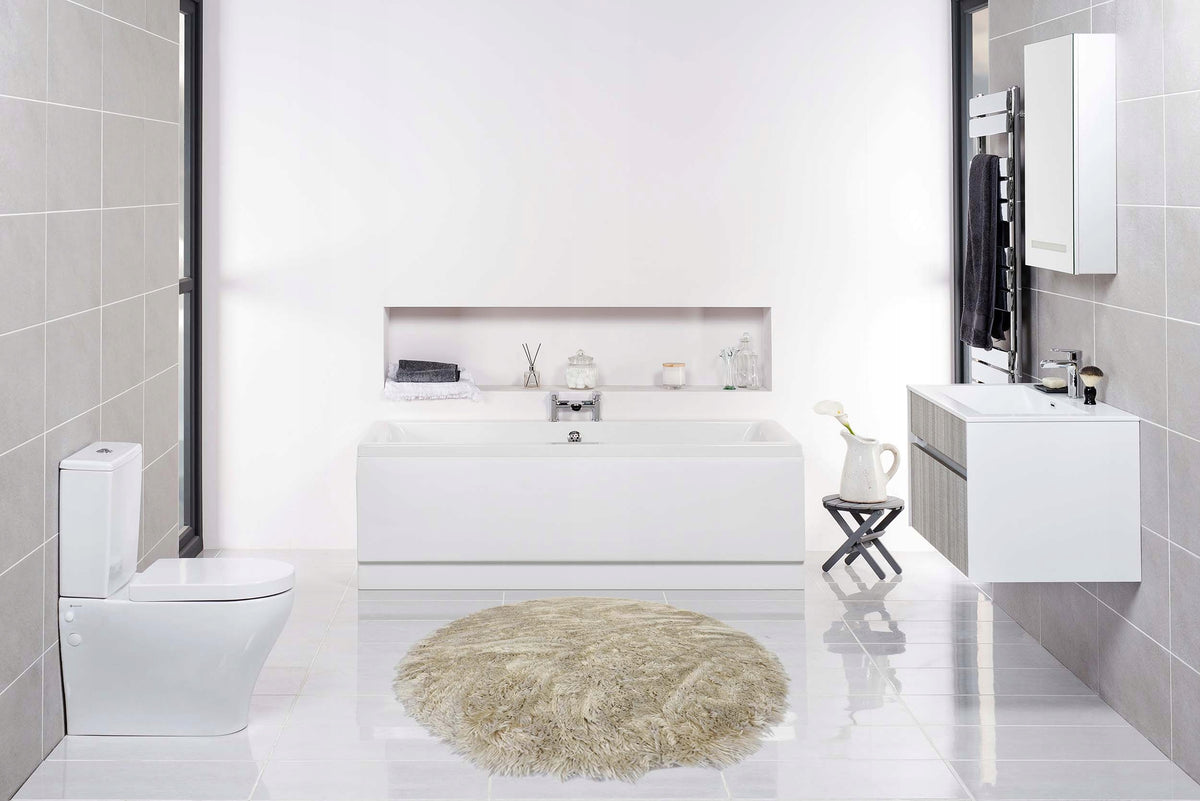 BATHROOM RUG FOR WASHING SOFT PLUSH ROUND SOFTI 80 cm Brand ELSIMONE CARPET