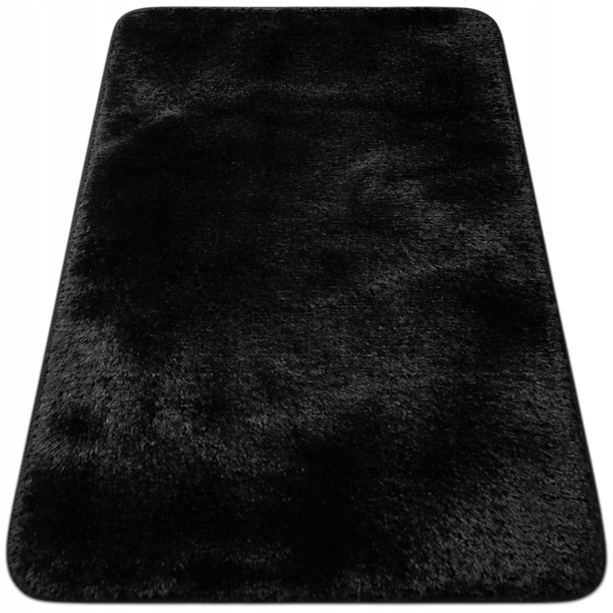 BATHROOM RUG NON-SLIP BLACK LARGE 50X80 CM QUICK-DRYING SMOOTH