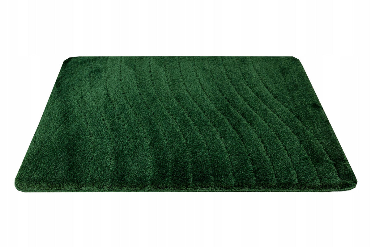 BATHROOM RUG NON-SLIP BOTTLE GREEN WAVES MAT SARA 60x100 cm Product width 60 cm