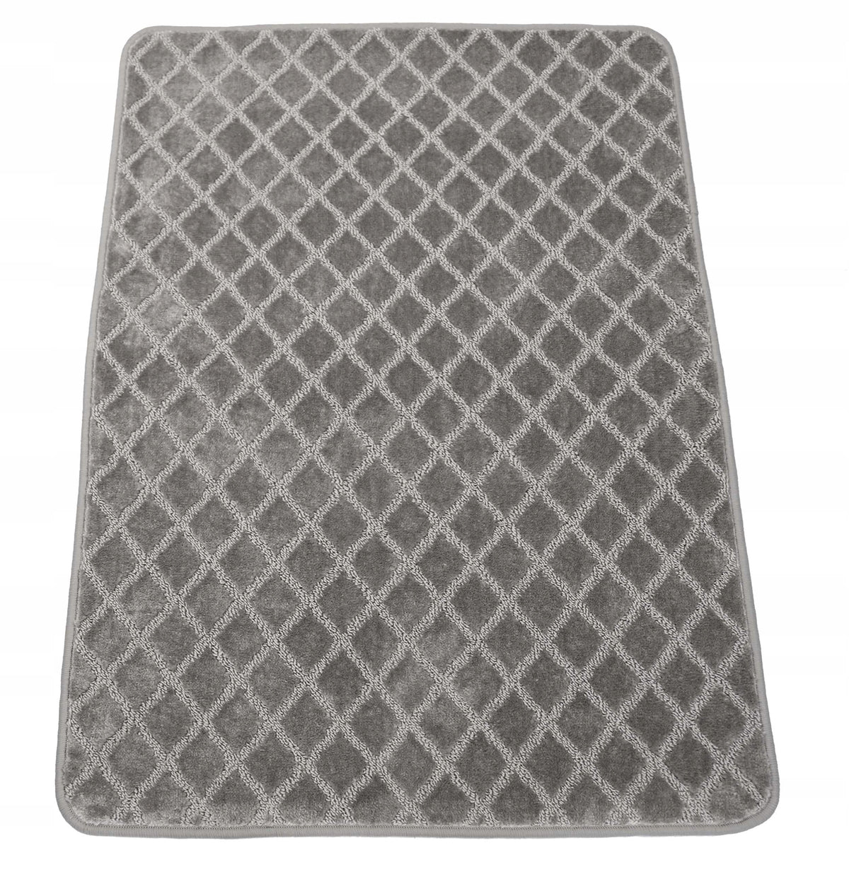 BATHROOM RUG NON-SLIP LARGE ELEGANT 3D GREY 100X100 cm Manufacturer code Dywanik do łazienki Luxus