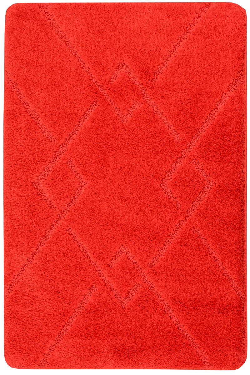 BATHROOM RUG RED NON-SLIP DIAMOND MAT MORENO 50x80 cm EAN (GTIN) 5905811391277