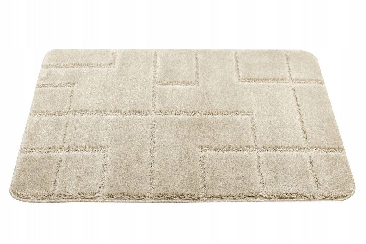 BATHROOM RUG TOILET NON-SLIP SOFT BEIGE MAT INEZ 60x100 cm Length 100 cm
