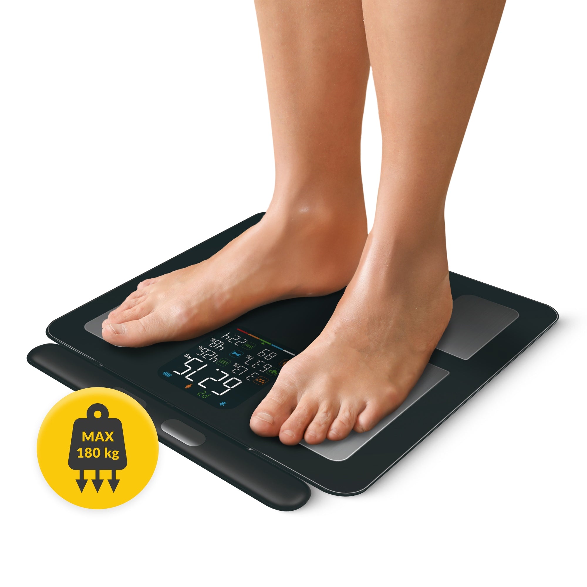 BATHROOM SCALE ANALYTICAL ELECTRONIC FAT MEASUREMENT BMI GLASS ULTRA Manufacturer code Łazienkowa waga analityczna ULTRA SCALE02