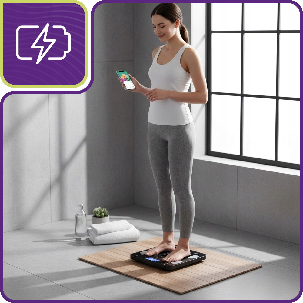 BATHROOM SCALE ANALYTICAL ELECTRONIC SMART+ APPLICATION in Polish BMI Brand SPJ TRADE