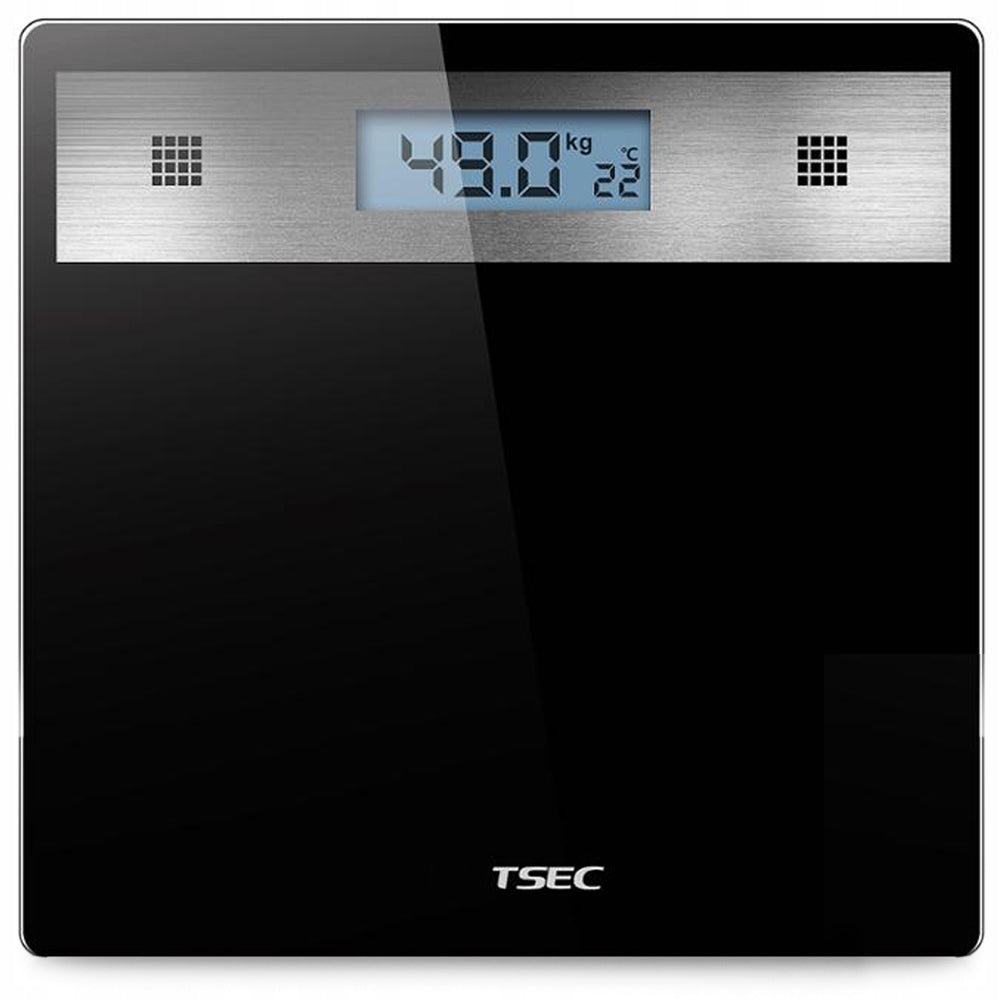 BATHROOM SCALE ELECTRONIC ACCURATE 180kg GLASS BLACK LCD SLIM