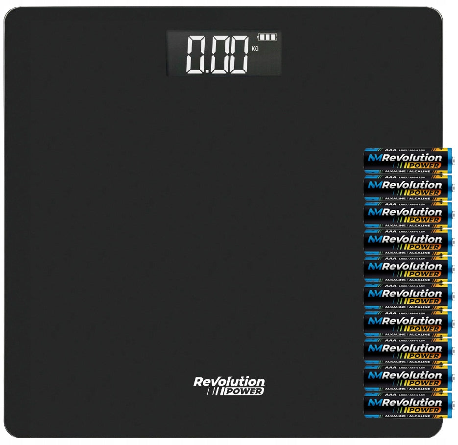 BATHROOM SCALE ELECTRONIC BLACK SLIM ACCURATE 180 KG BATTERIES AAA