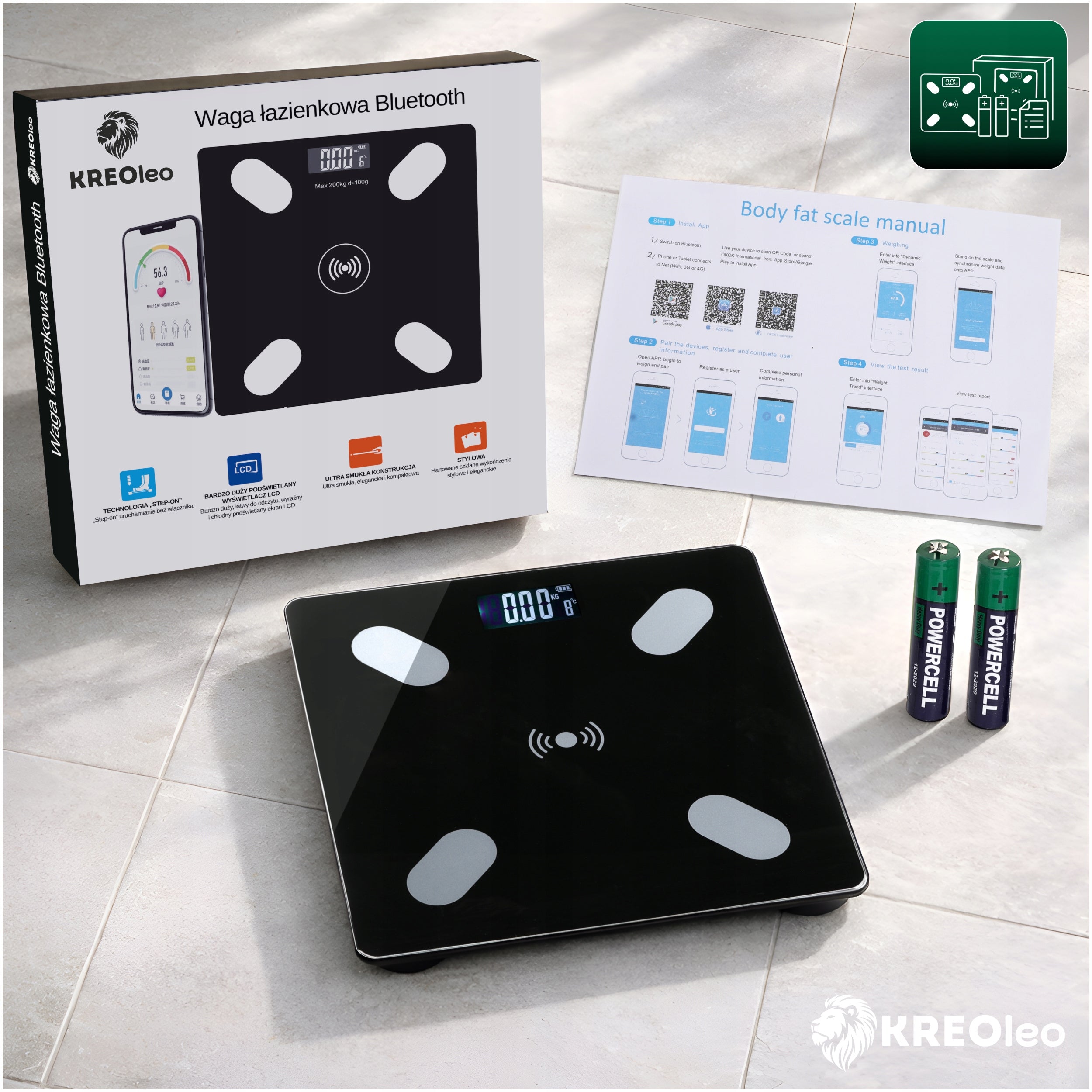 BATHROOM SCALE SMART PRECISION ANALYTICAL 32IN1 APP PL ELECTRONIC LCD Packaging status original