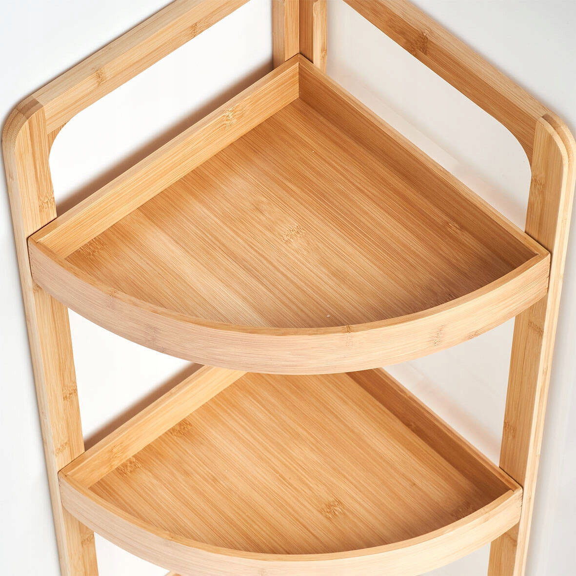 BATHROOM SHELF CORNER BAMBOO BATHROOM SHELVING UNIT BROWN 85cm Furniture color shades of brown