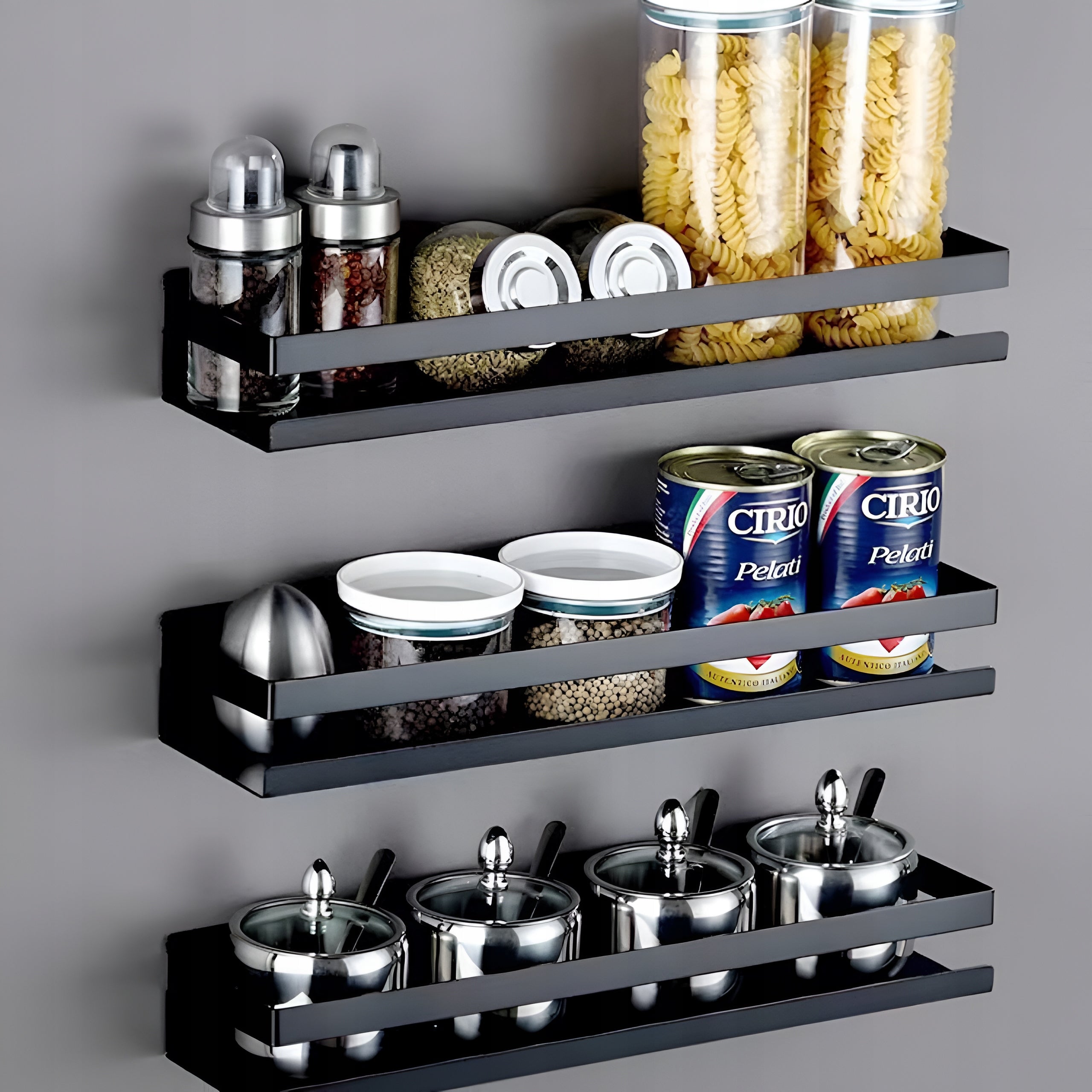 BATHROOM SHELF HANGING FOR KITCHEN SHOWER DELVANT BANO BLACK 60 CM Manufacturer code PÓŁKA BANO 60 CM CZARNA