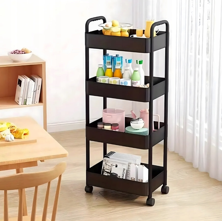 BATHROOM SHELF ON WHEELS 4 LEVELS Mobile Kitchen Cabinet Brand no brand