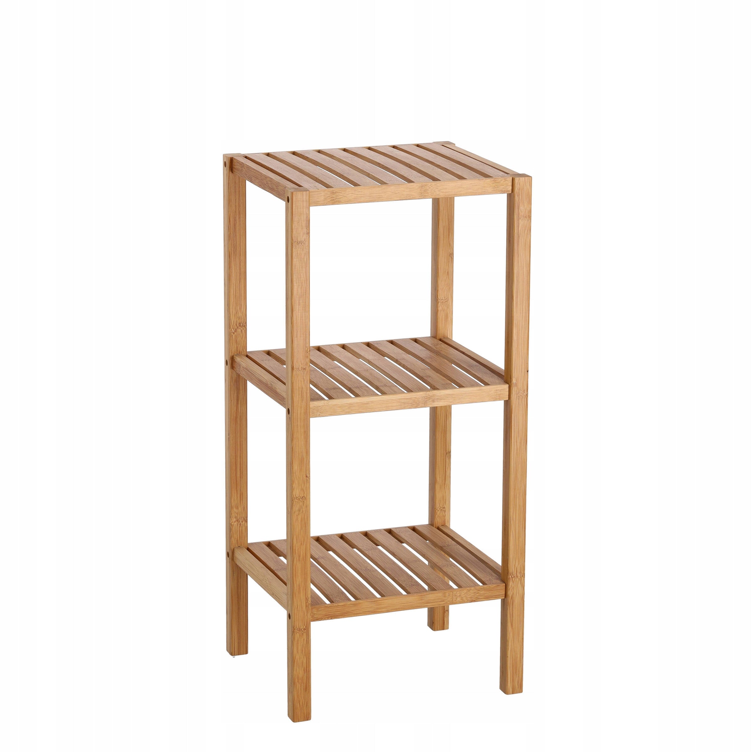 BATHROOM SHELVING BAMBOO COSMETICS SHELF FOR BATHROOM 80cm BROWN Furniture color shades of brown