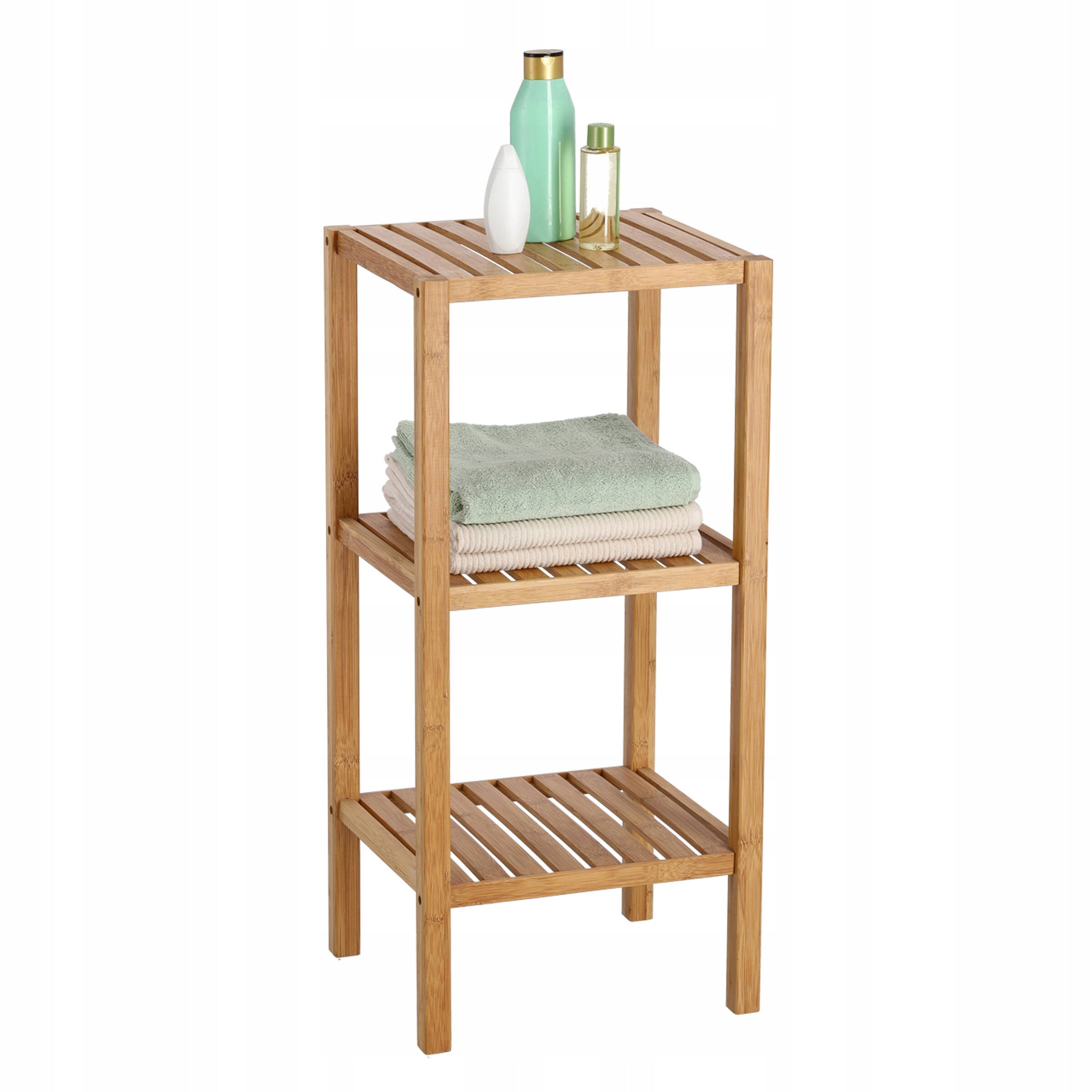 BATHROOM SHELVING BAMBOO COSMETICS SHELF FOR BATHROOM 80cm BROWN