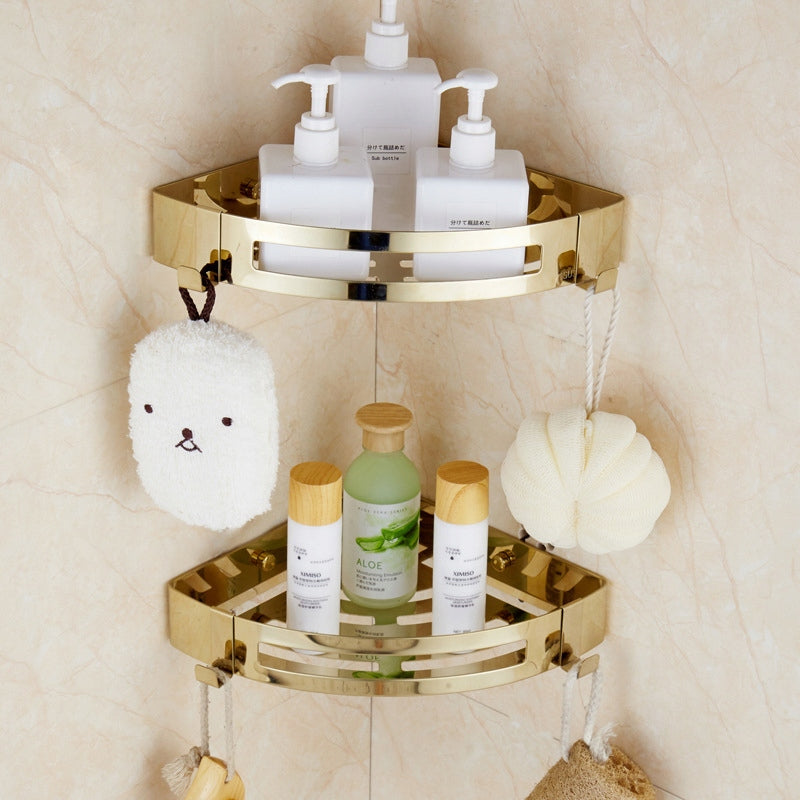 BATHROOM SHOWER SHELF SUS304 gold2PCS
