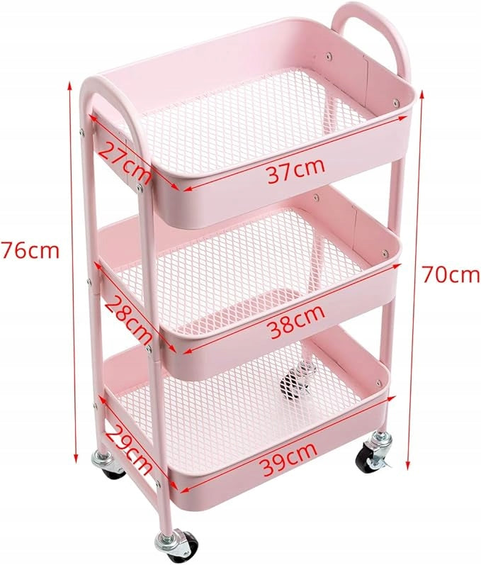 BATHROOM TROLLEY ON WHEELS COSMETIC RACK FOR HAIR SALON Packaging status original
