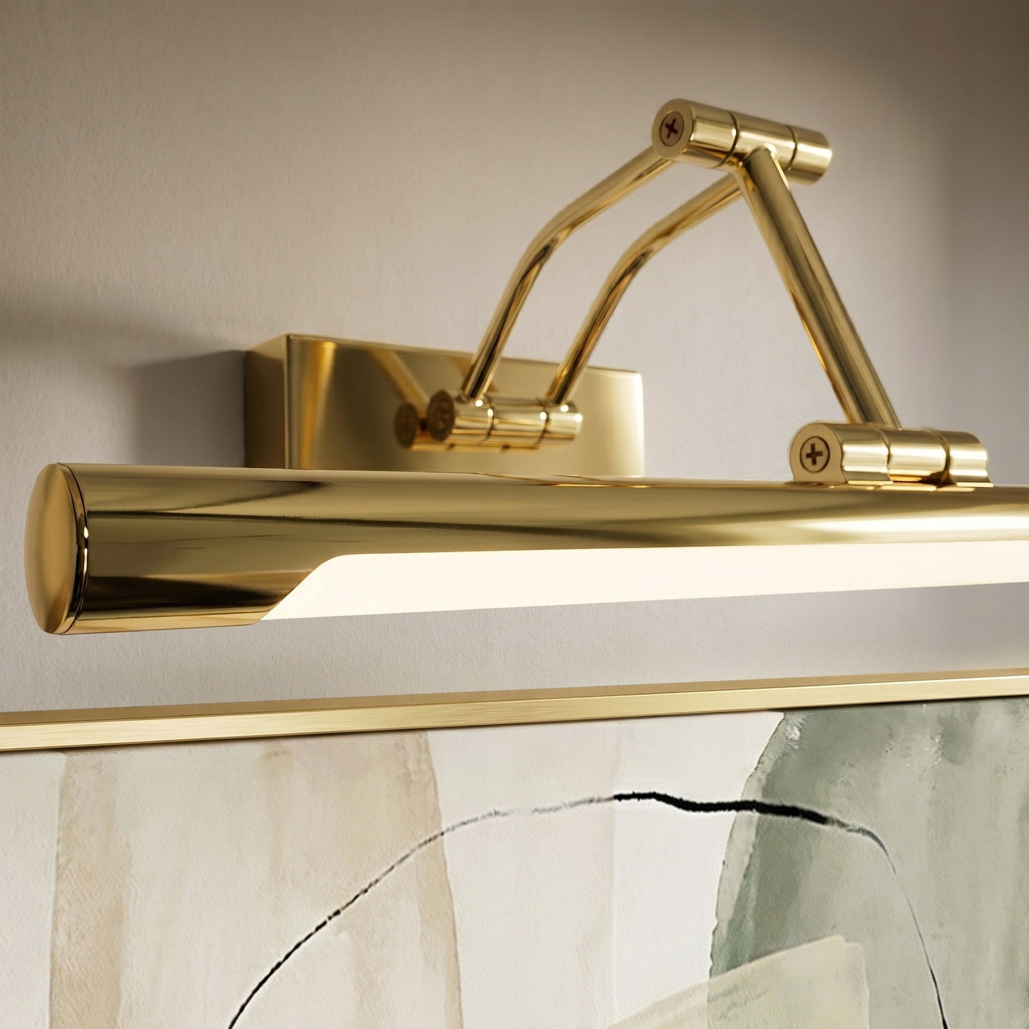 BATHROOM WALL LAMP LED 42CM SWE019-1W GOLD GLOSS OVER MIRROR MOVABLE ARM Color gold