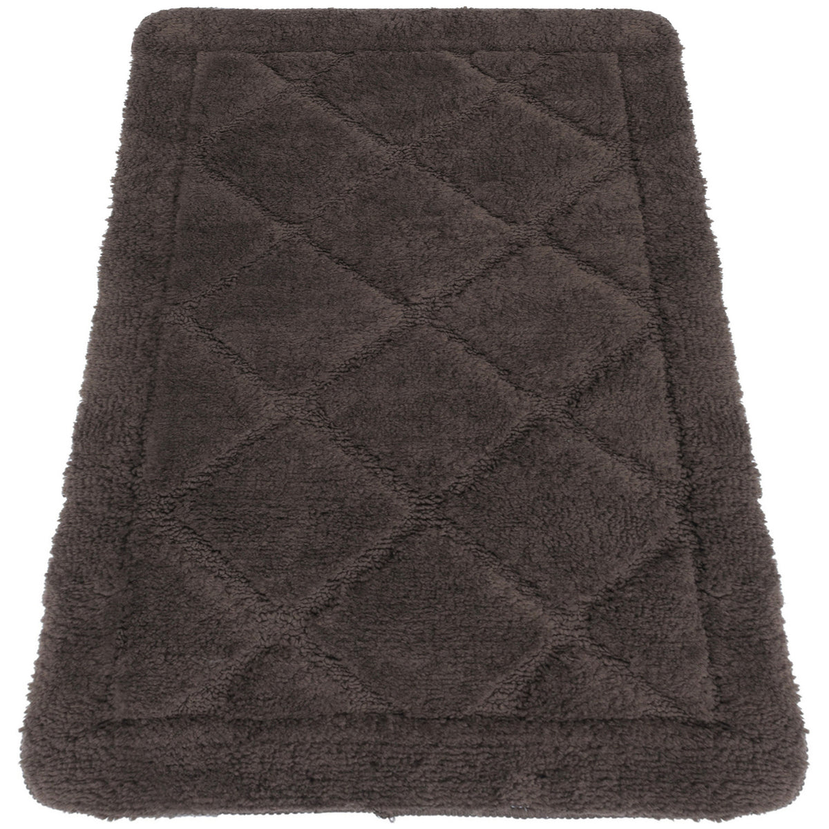 BATHROOM rug, SOFT, ABSORBENT, ANTI-SLIP, WASHABLE, 40x60CM, BROWN