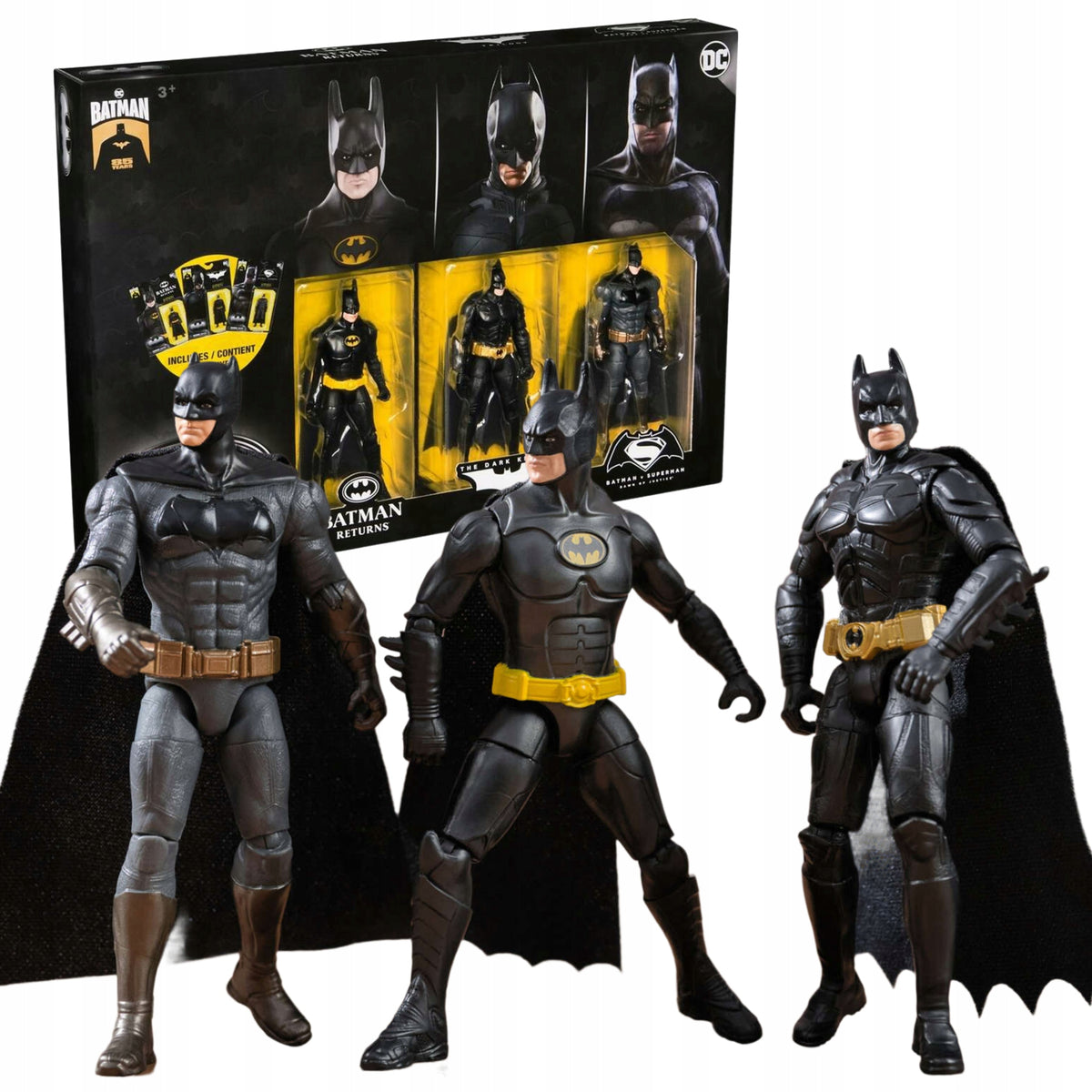 BATMAN DC COMICS SET OF 3 FIGURES DARK KNIGHT JUBILEE EDITION 10 CM