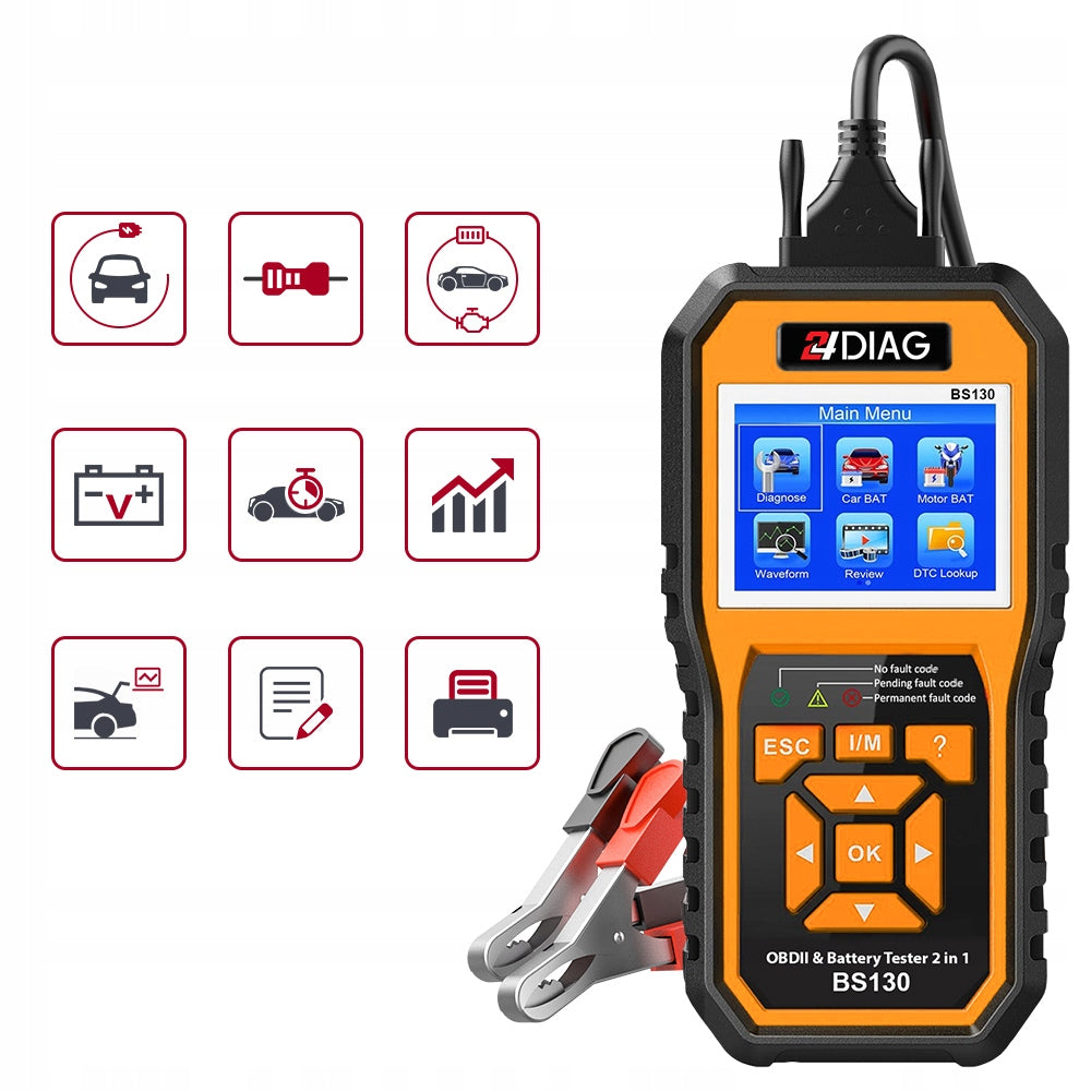 BATTERY AND DIAGNOSTIC TESTER OBD2 6V 12V EAN (GTIN) 5904954302447