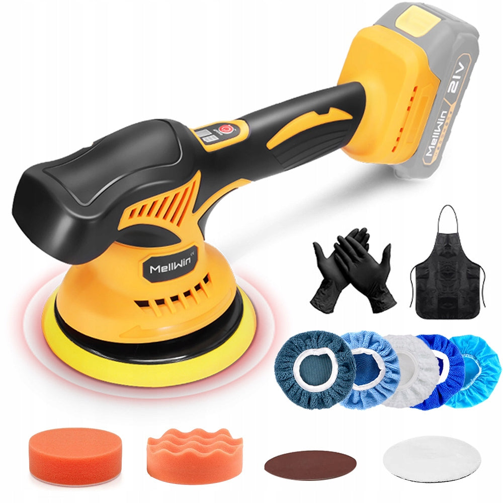 BATTERY CAR POLISHER 150MM STRONG ROTATION ADJUSTMENT + SET