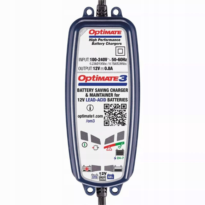 BATTERY CHARGER 12V AGM GEL STD OPTIMATE 3 TECMATE 0,8A Brand Tecmate