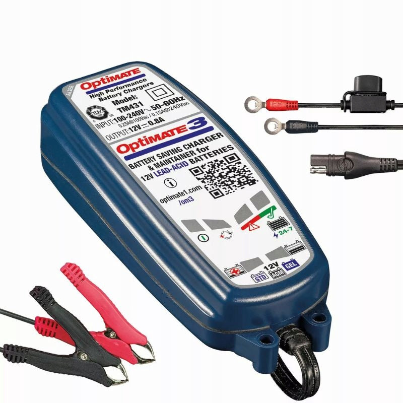 BATTERY CHARGER 12V AGM GEL STD OPTIMATE 3 TECMATE 0,8A