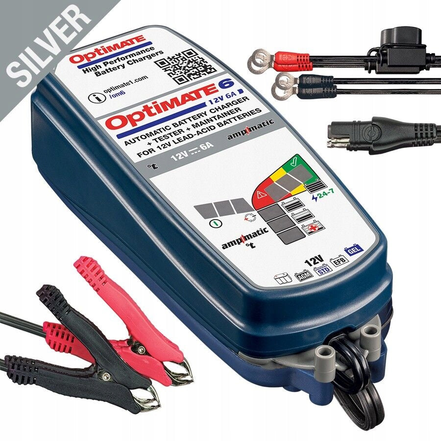 BATTERY CHARGER OPTIMATE 6 AMPMATIC TECMATE TM360 6A 12V Batteries included no
