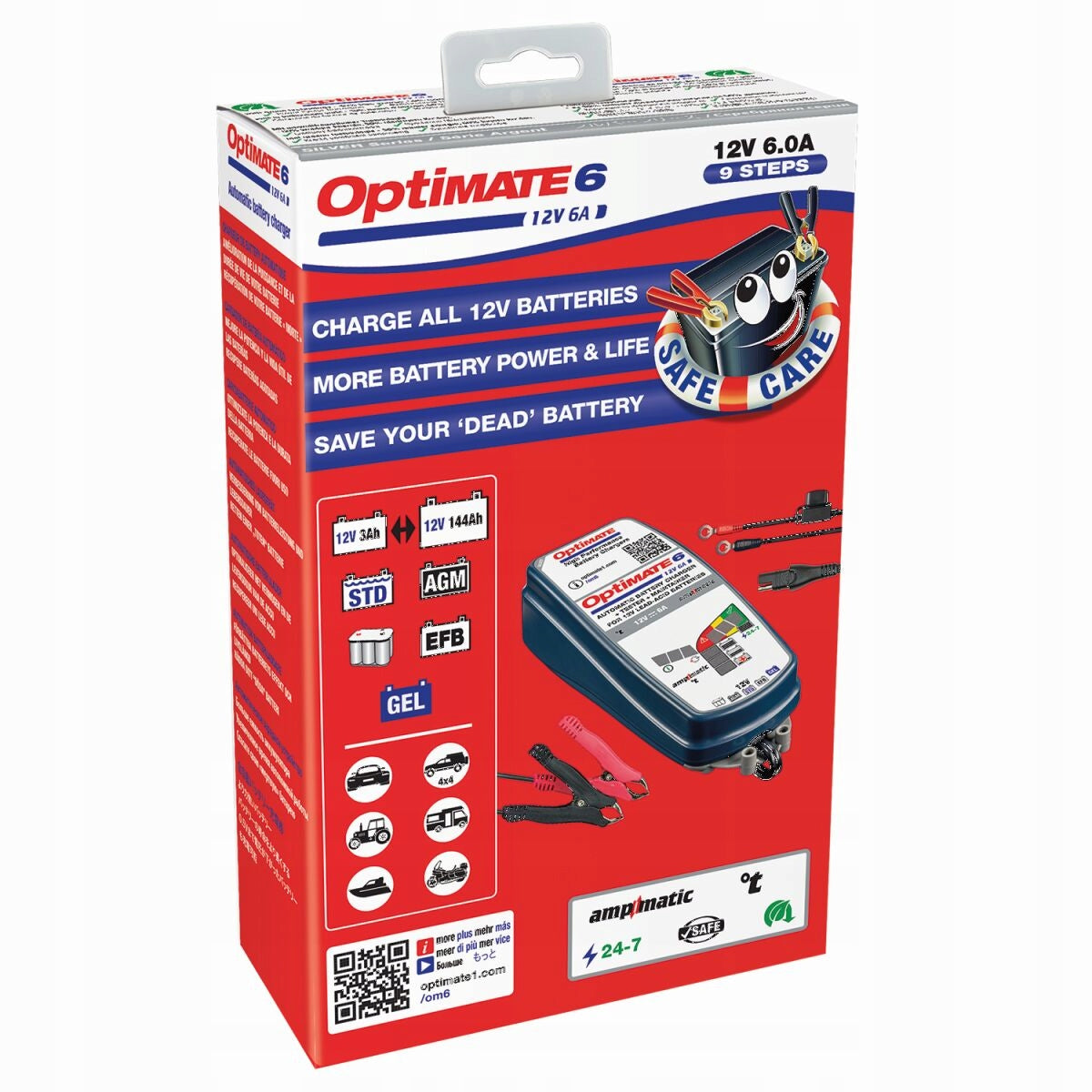 BATTERY CHARGER OPTIMATE 6 AMPMATIC TECMATE TM360 6A 12V Manufacturer's catalog number TM360