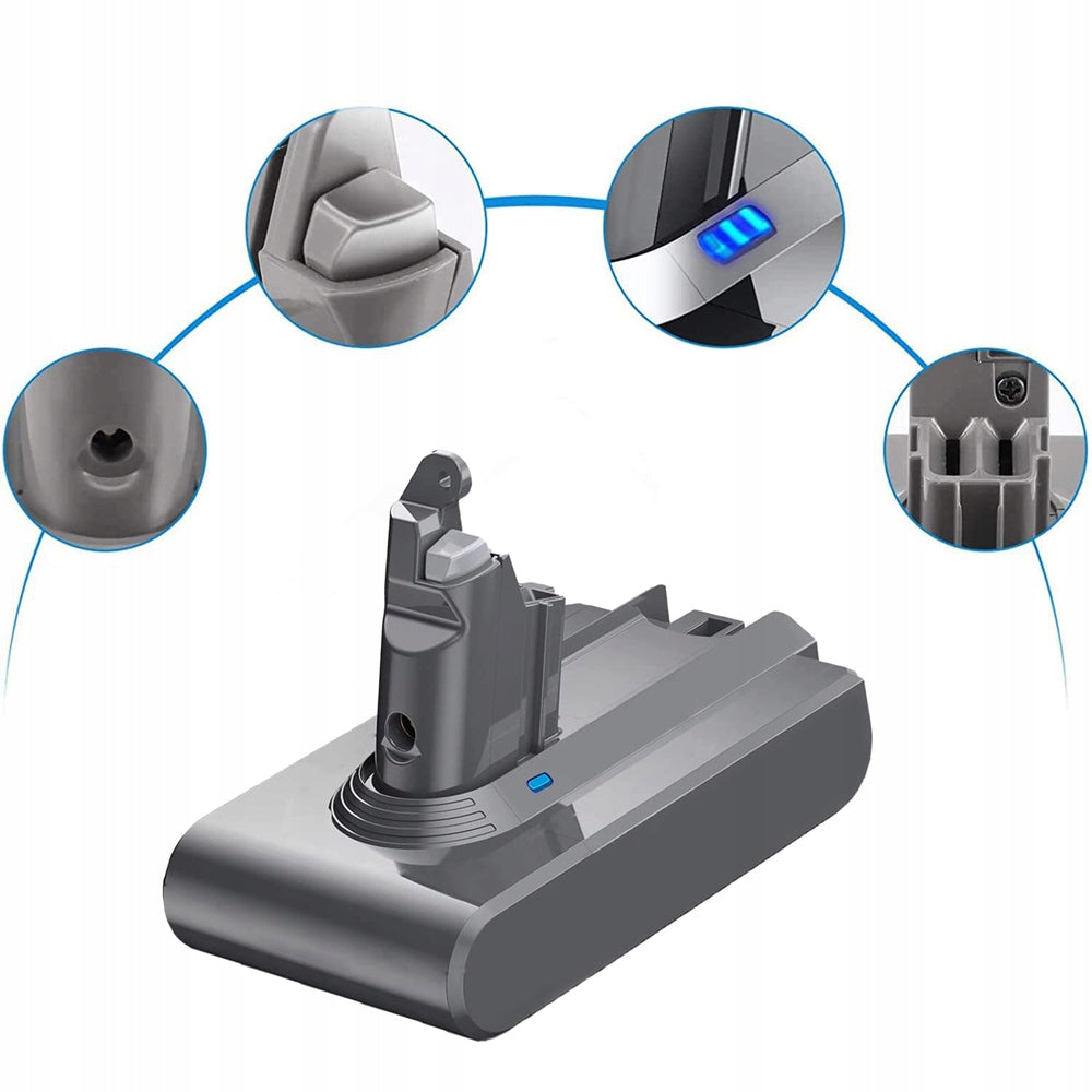 BATTERY FOR VACUUM CLEANER DYSON V6 DC62 DC58 DC59 DC61DC72 DC74 Batteries included yes