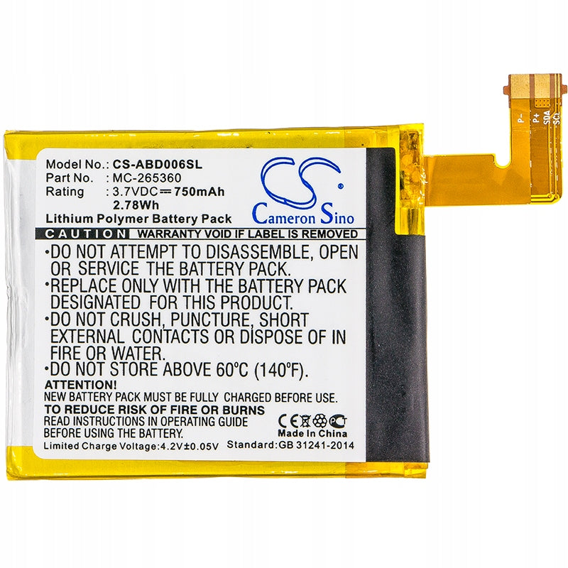 BATTERY MC-265360 BATTERY FOR AMAZON KINDLE 4 KINDLE 5 KINDLE 6 D01100 Brand Cameron Sino