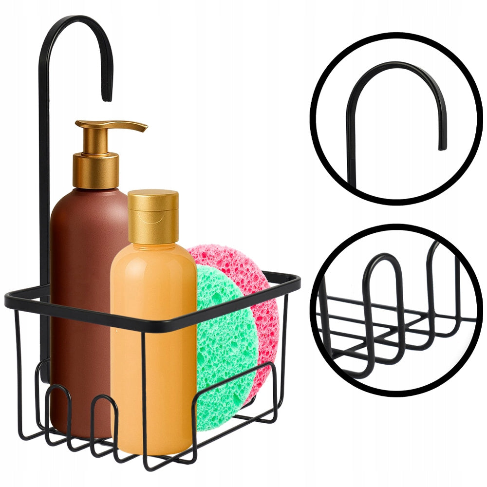 BATTERY MOUNTED SHELF FOR SOAP TRINKETS BLACK BATHROOM STEEL Manufacturer code ROD3059