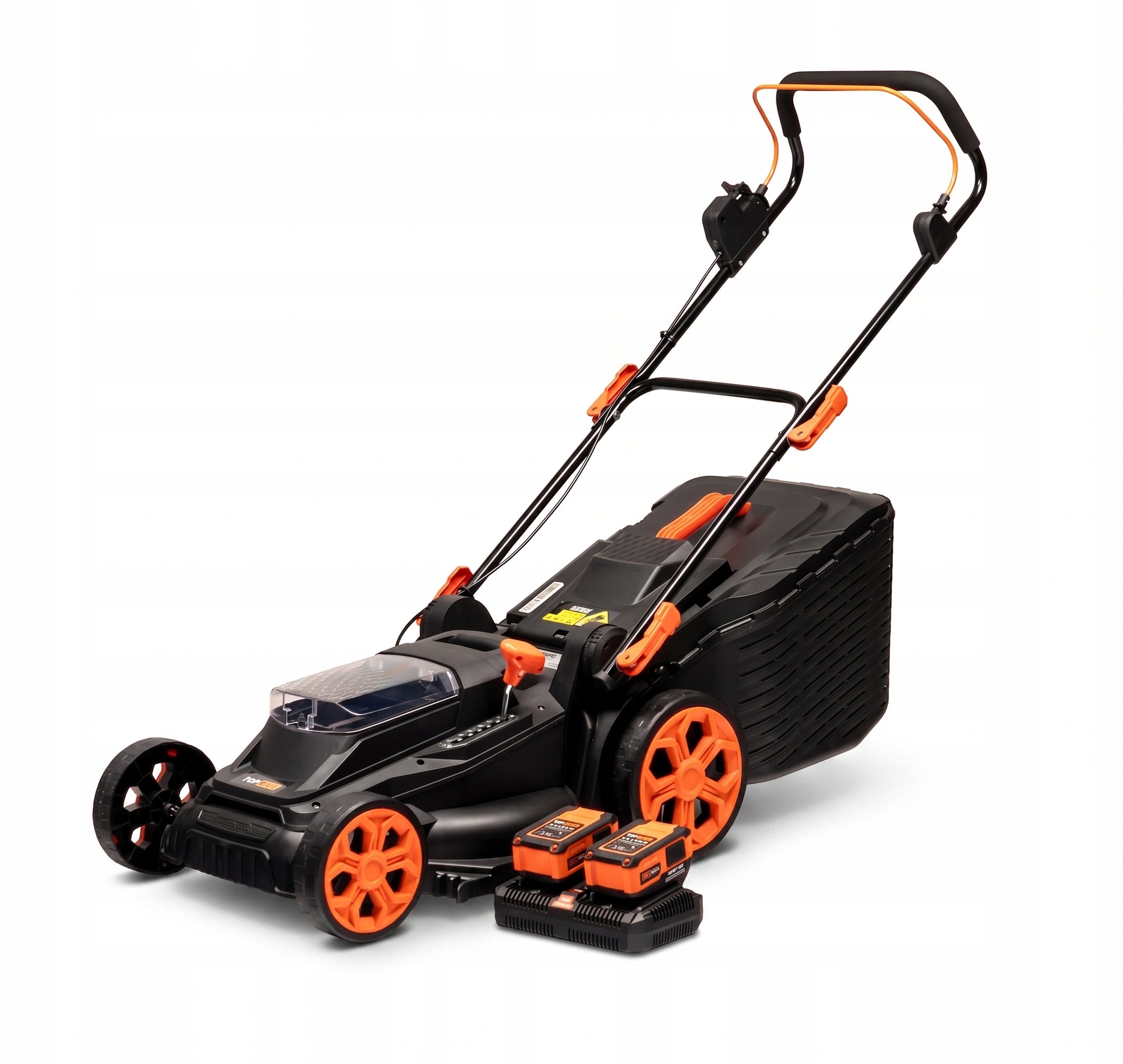BATTERY MOWER 38CM 45L 40V INDUCTION MOTOR + CHARGER + 2X AKU Packaging status original