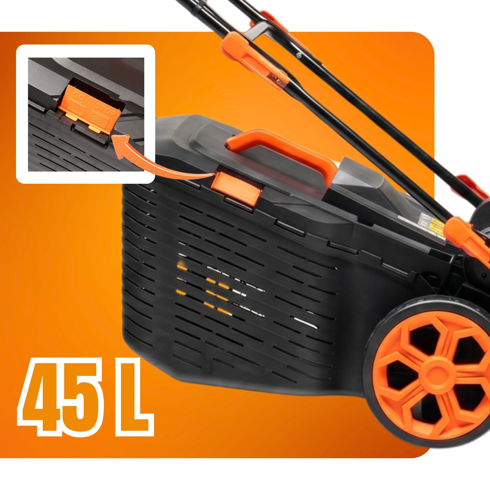 BATTERY MOWER 38CM 45L 40V INDUCTION MOTOR + CHARGER + 2X AKU Series TC-LB-38-40V
