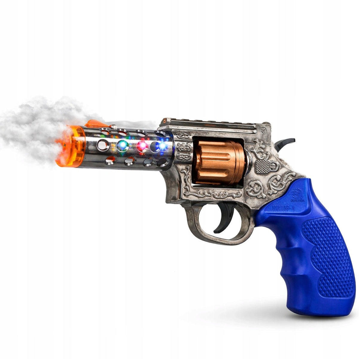 BATTERY OPERATED REVOLVER TOY GUN WITH STEAM EFFECT SOUND LED LIGHT Manufacturer code 5907419765498