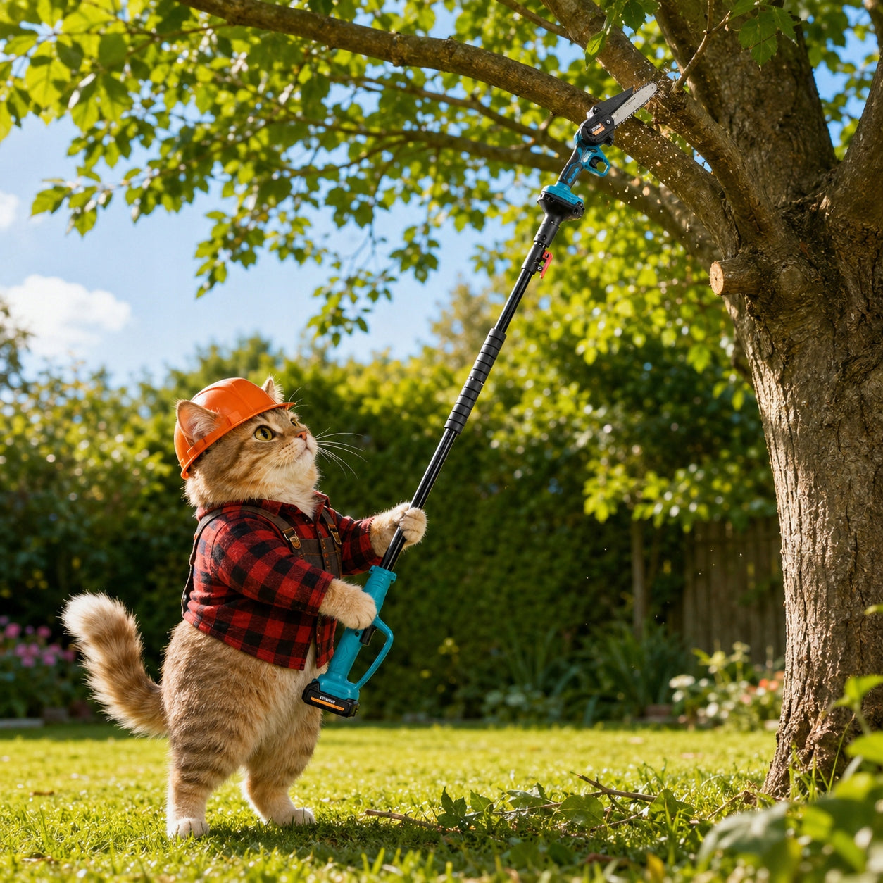BATTERY OPERATED SAW WITH TELESCOPIC BOOM SUPER GARDEN TREE KIT Packaging status original