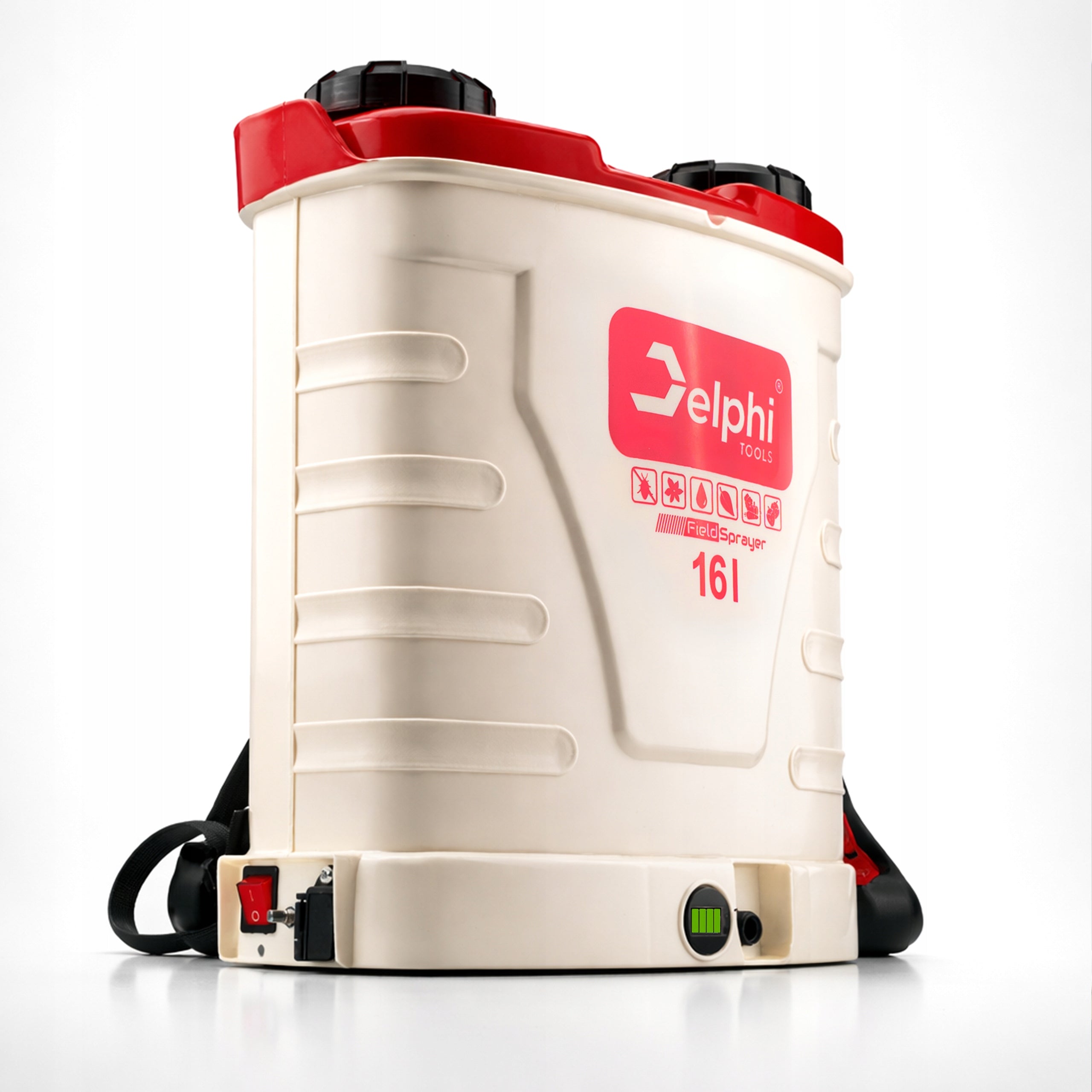 BATTERY PRESSURE BACKPACK SPRAYER 16L GARDEN 8Ah NOZZLES HOSE Tank capacity 16 l
