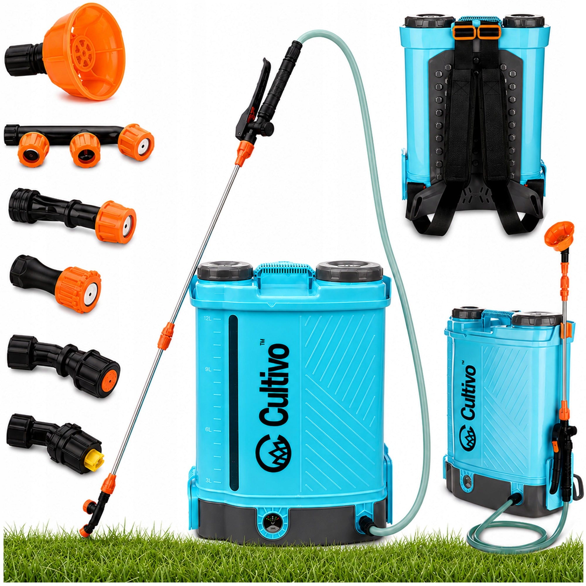 BATTERY PRESSURE SPRAYER 16L BACKPACK LONG LANCE 98cm NOZZLES