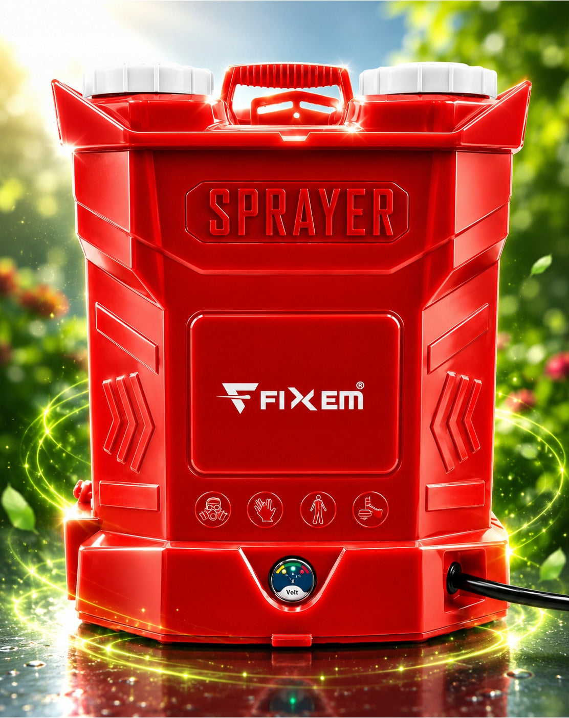 BATTERY PRESSURE SPRAYER BACKPACK ELECTRIC 16L LANCE 117cm Brand Fixem