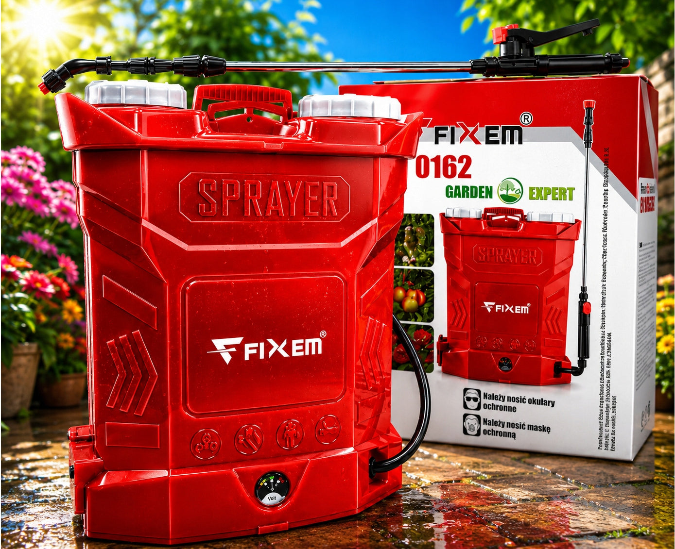 BATTERY PRESSURE SPRAYER BACKPACK ELECTRIC 16L LANCE 117cm Manufacturer code FX60162