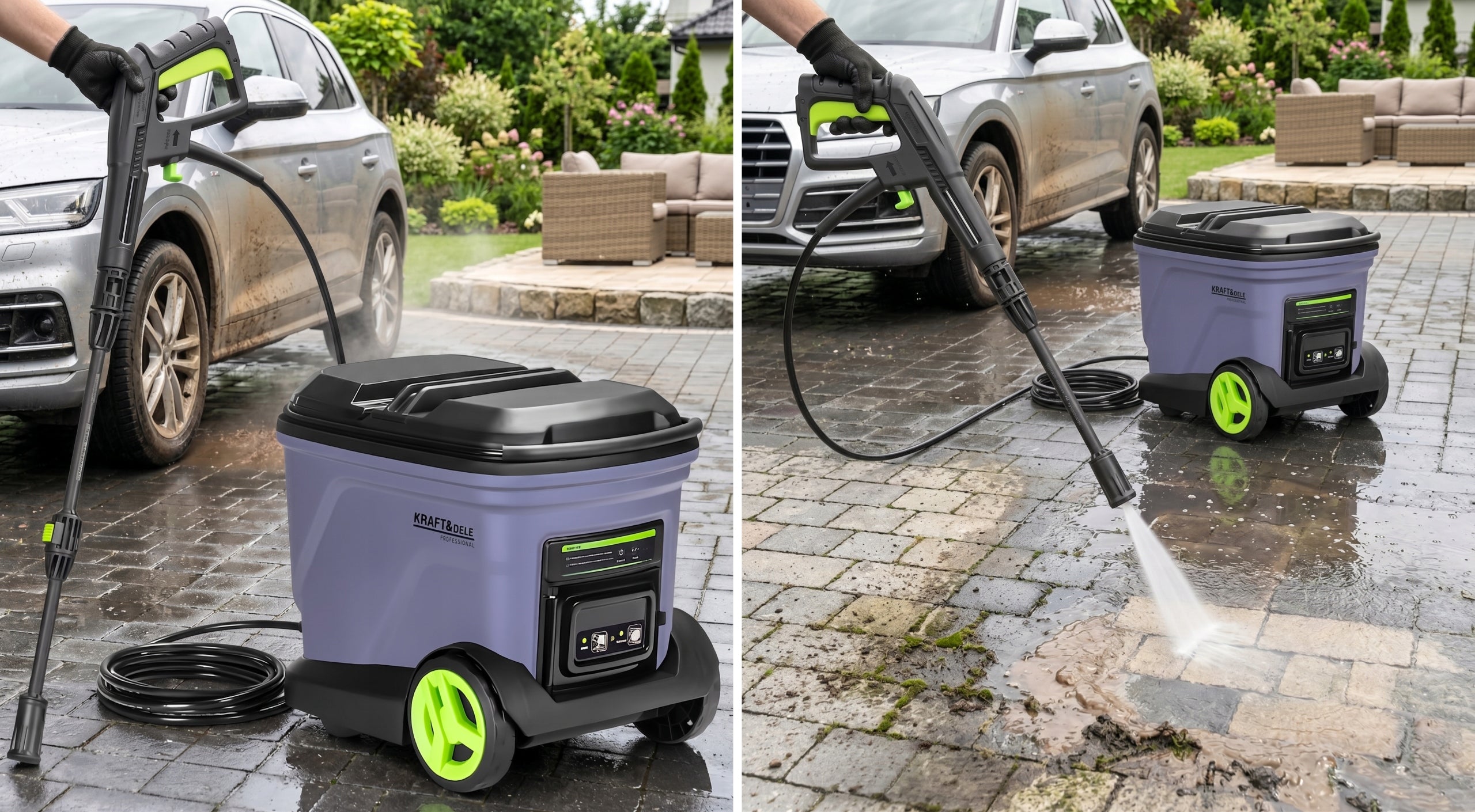 BATTERY PRESSURE WASHER WITH TANK 20L AKU 42V 200 BAR 260l/h Packaging status original