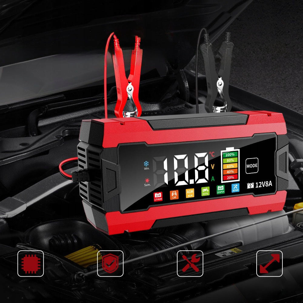 BATTERY RECTIFIER CHARGER 12V 8A WET AGM GEL LIFEP04 Brand Anytech