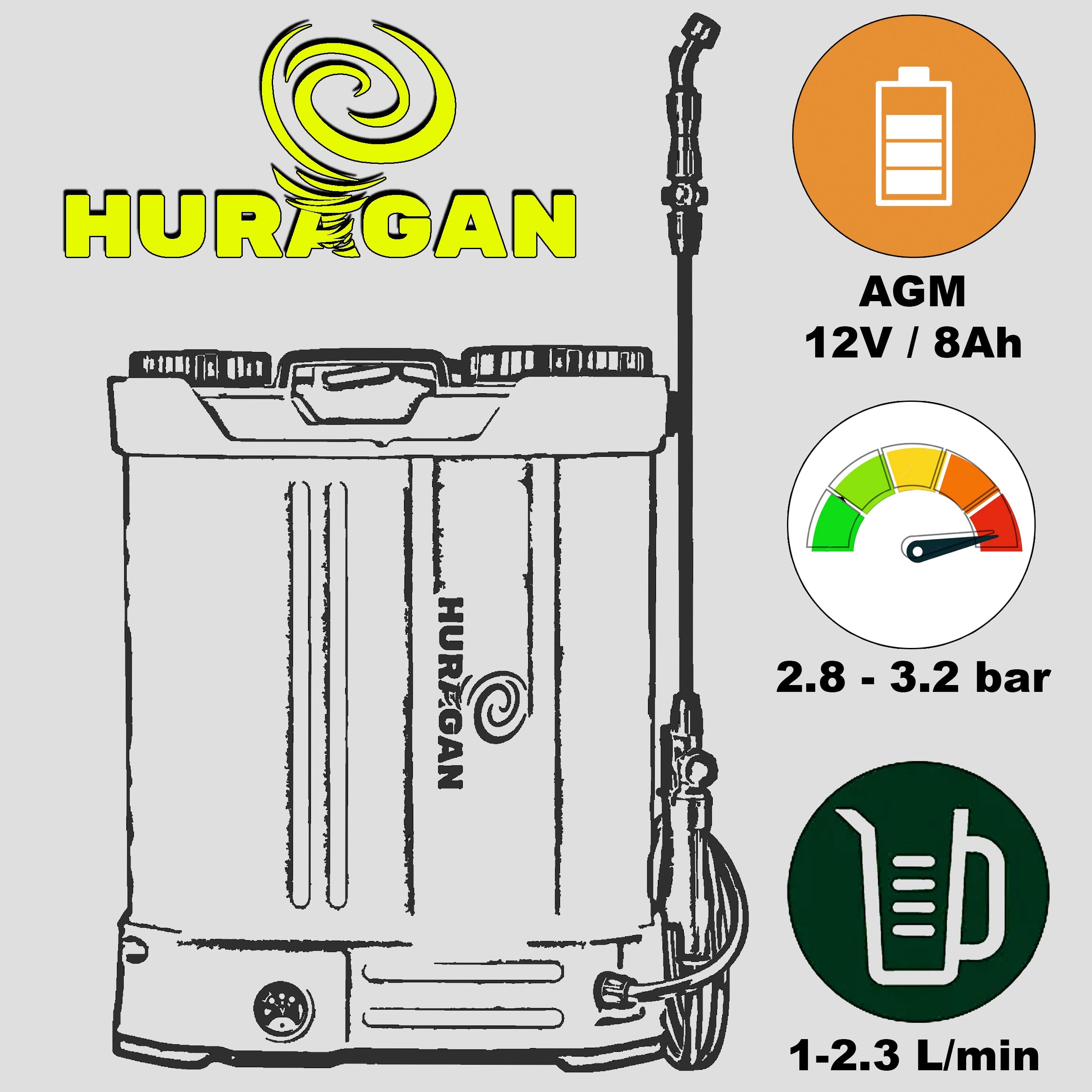 BATTERY SPRAYER ELECTRIC BACKPACK FOGGER 16L TURBO NOZZLE Power supply rechargeable battery