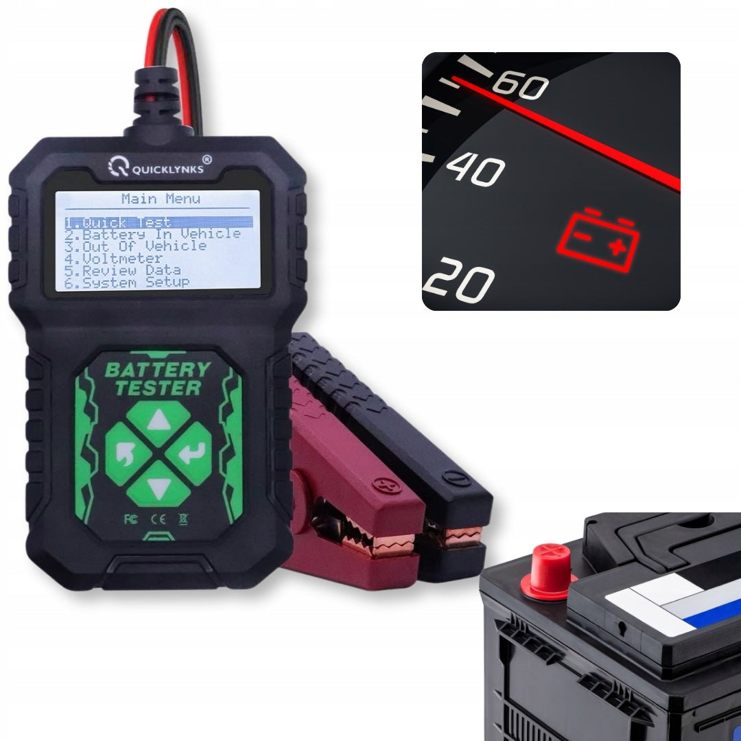 BATTERY TESTER 12V 220Ah POLISH MENU DIAGNOSTICS START-UP TEST