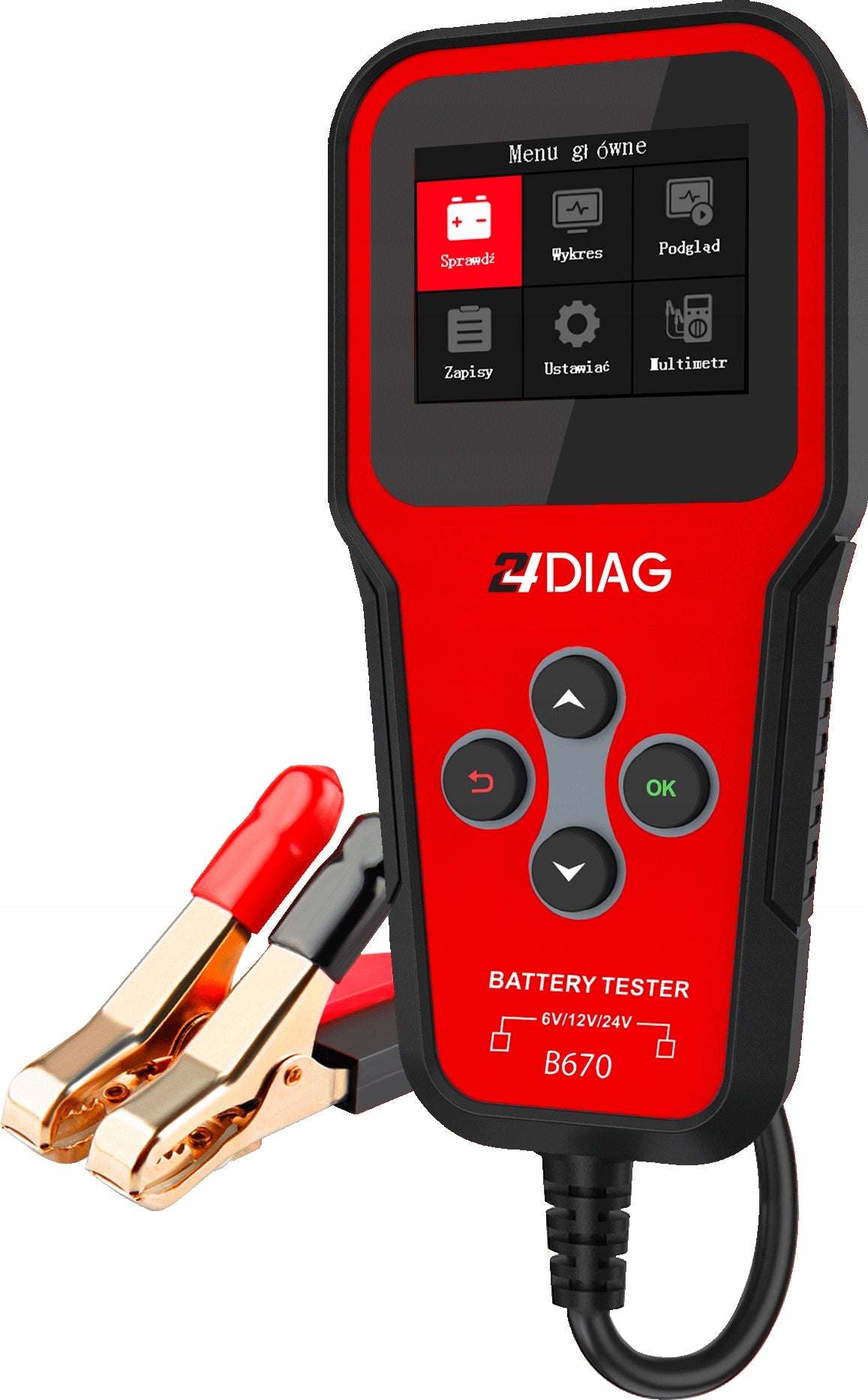 BATTERY TESTER 6V 12V 24V 2-300AH DIGITAL METER Polish EAN (GTIN) 5904954300221