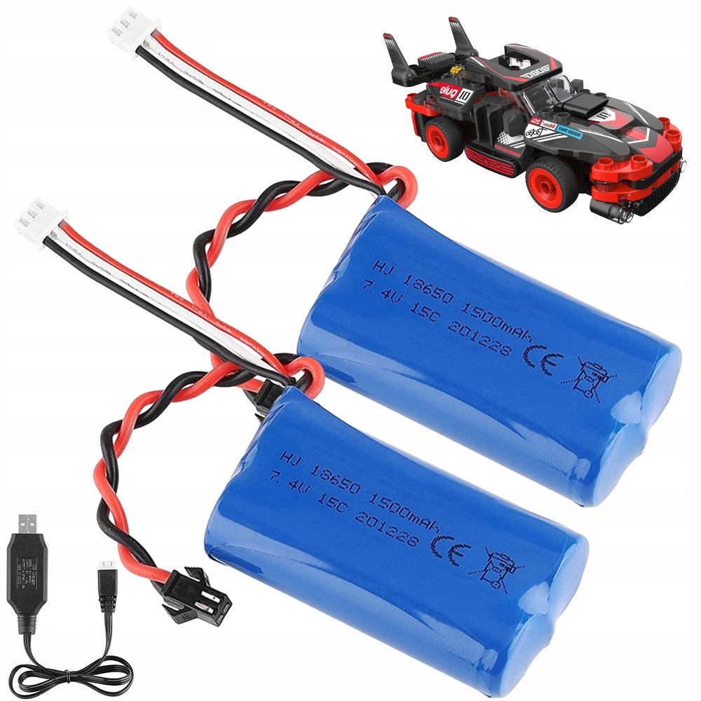 BATTERY UP TO 1500MAH 7,4V CELL PLUG SM JST-XH 3 PIN 2 PCS Packaging status original