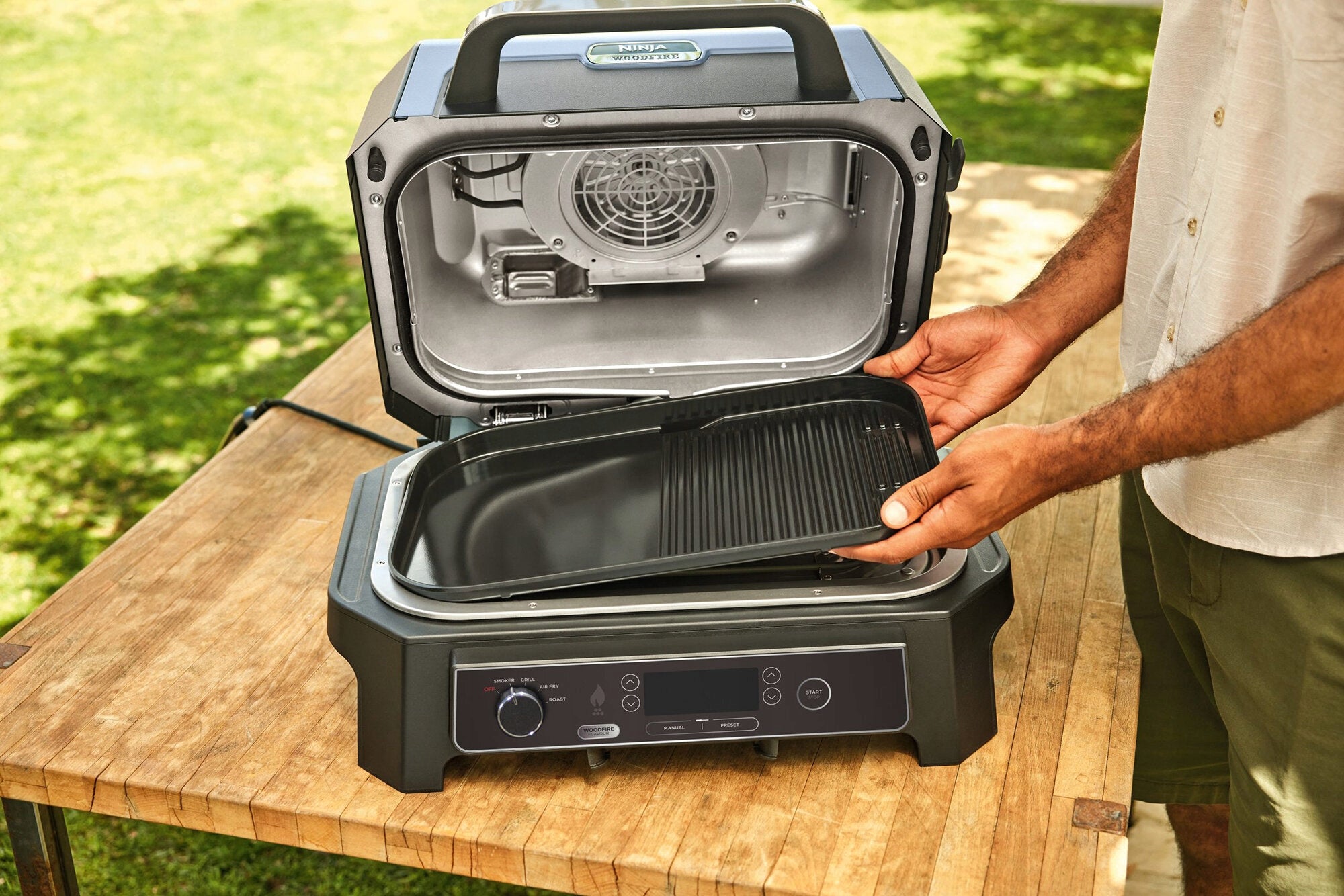 BBQ Electric Grill Ninja Woodfire Pro XL OG850EU 1395cm2 MEAT PROBE Temperature control no