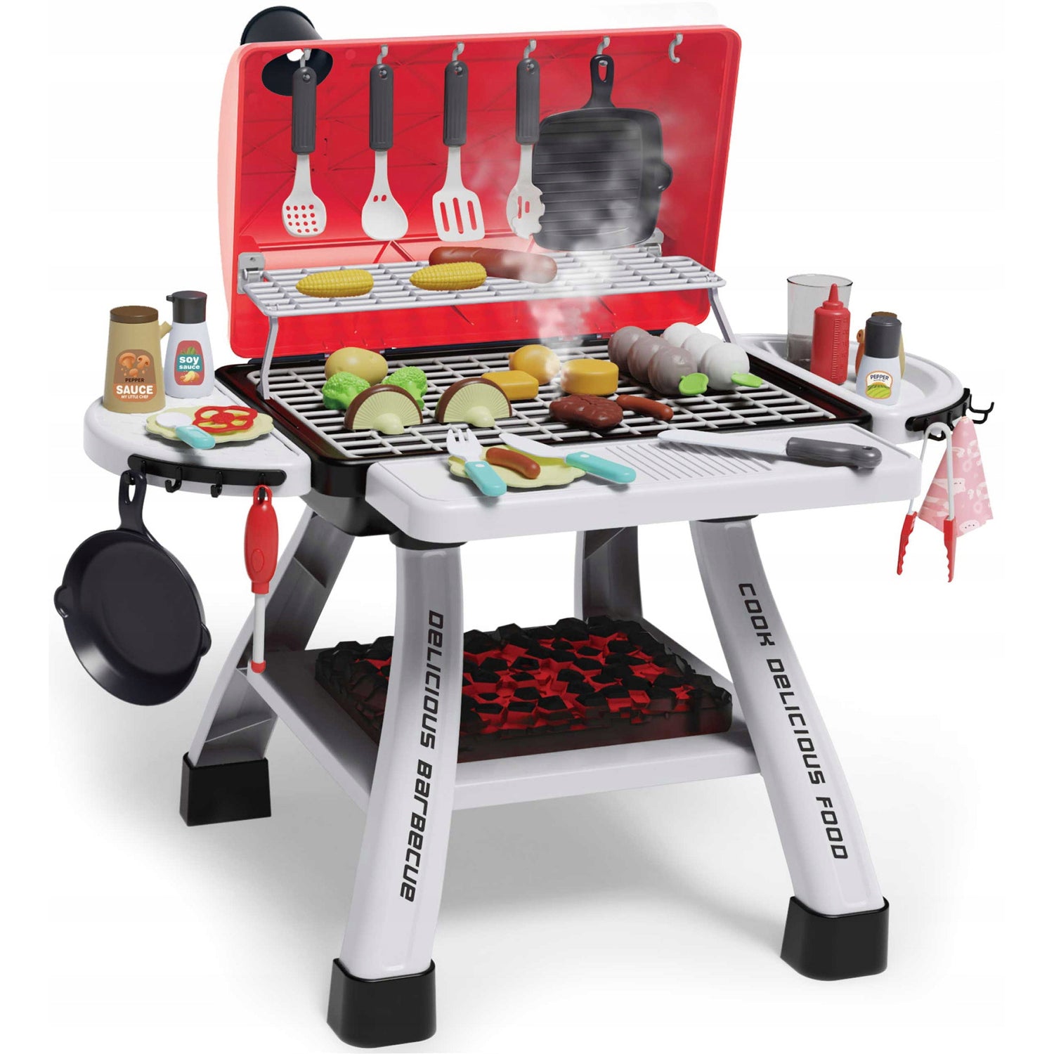 BBQ GARDEN KITCHEN XL WITH ACCESSORIES INTERACTIVE ELECTRIC LED WOOPIE
