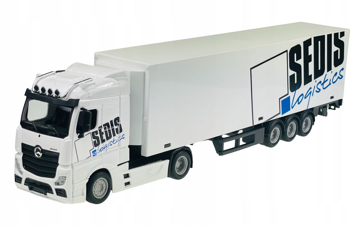 BBURAGO MERCEDES ACTROS + FORKLIFT 1:43 31471 NEW METAL MODEL